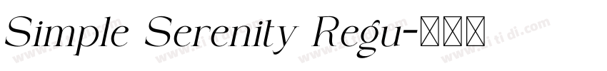 Simple Serenity Regu字体转换